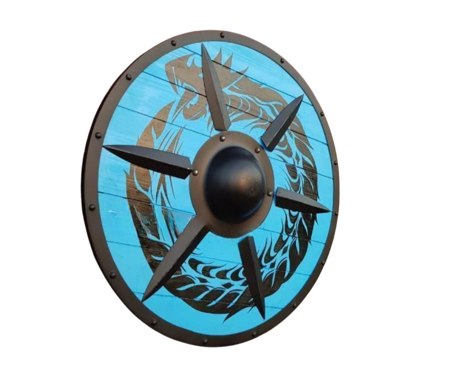 Large wooden Viking shield