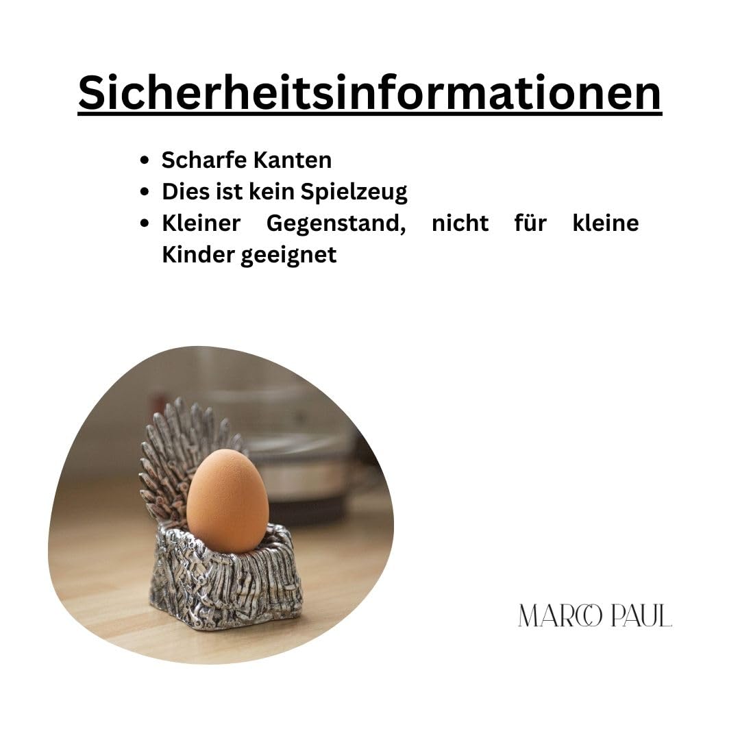 Game of Thrones Throne - cup egg