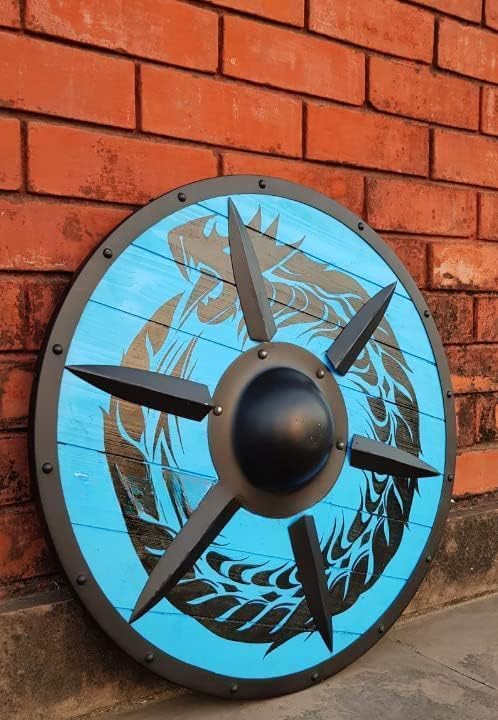 Large wooden Viking shield