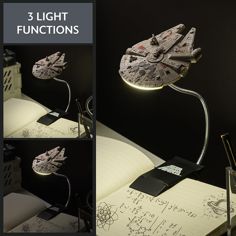 Star Wars - Millennium Falcon Clip On Book Light Tryby