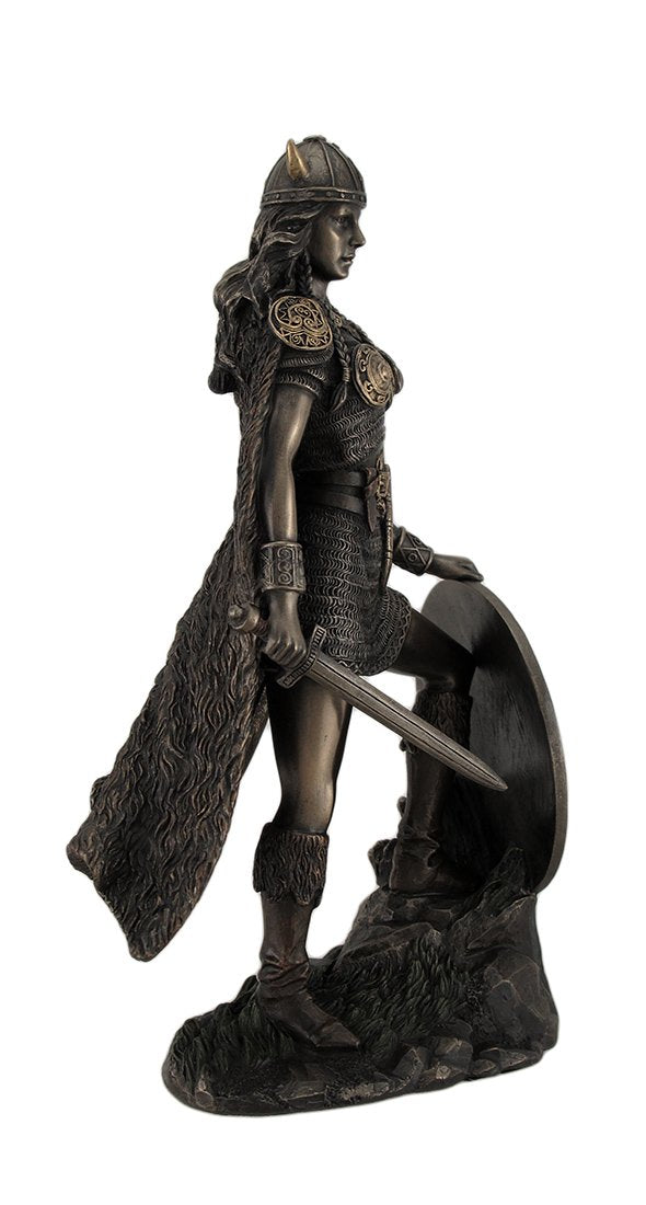 Viking Shieldmaid wykończona statua mitologia nordycka