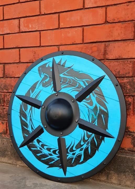 Large wooden Viking shield