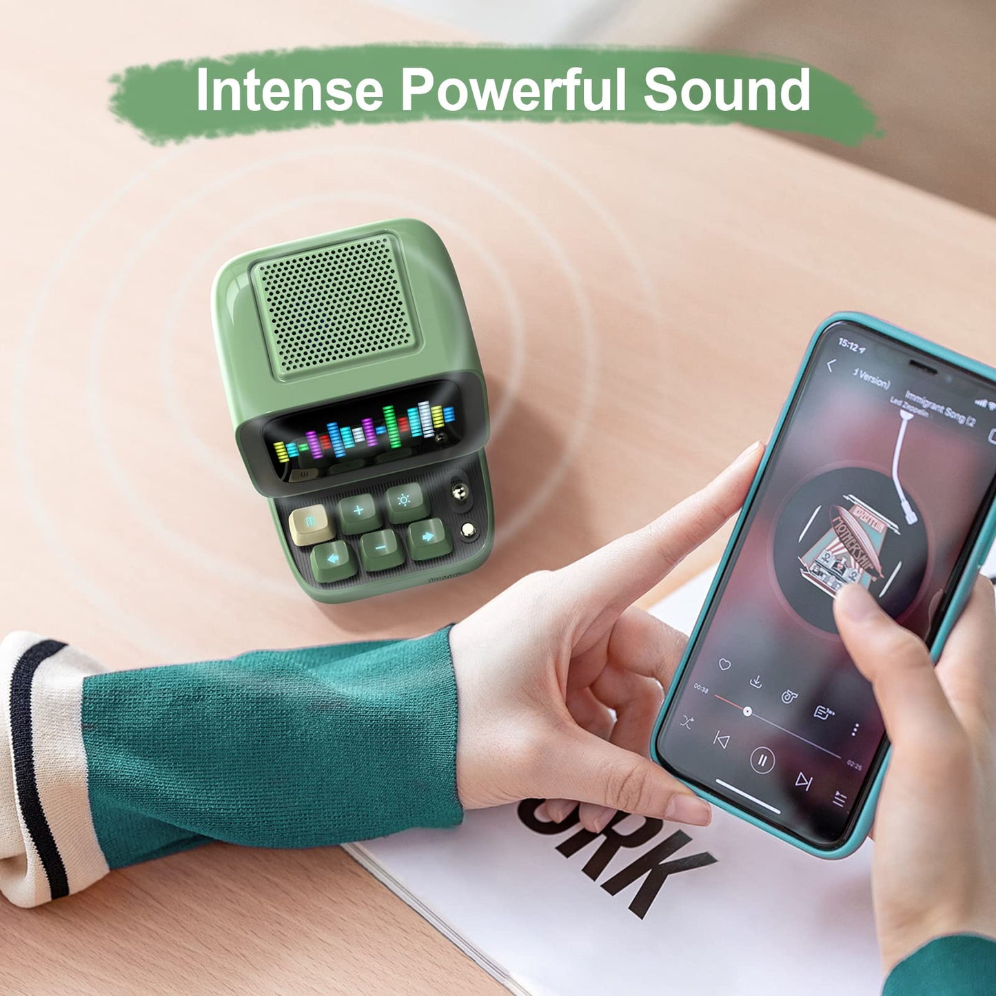 Ditoo Retro Bluetooth Speaker & Smart Alarm (Green)