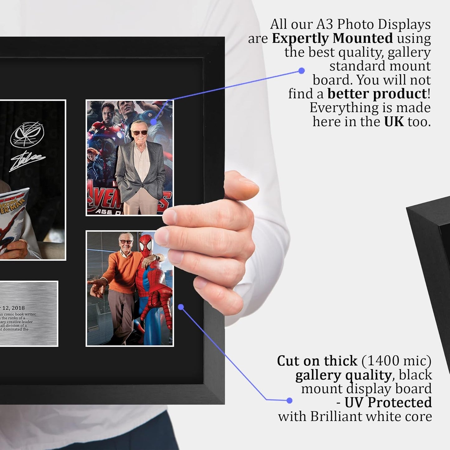 HWC Trading A4 – Stan Lee Marvel – Printed Photo with Autograph (A4)