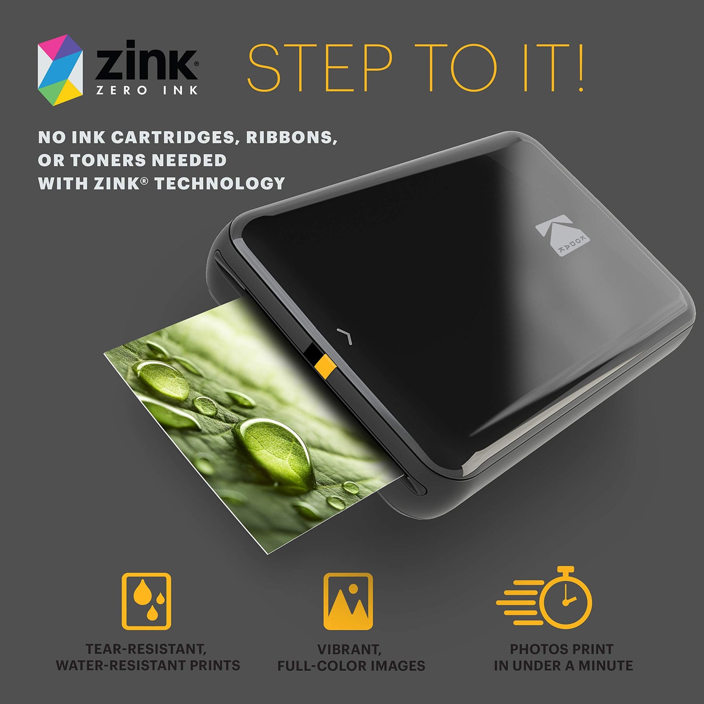 Step Instant Printer – Bluetooth/NFC, ZINK