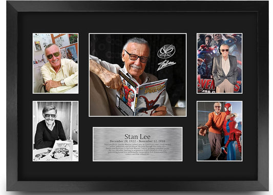 HWC Trading A4 – Stan Lee Marvel – Printed Photo with Autograph (A4)
