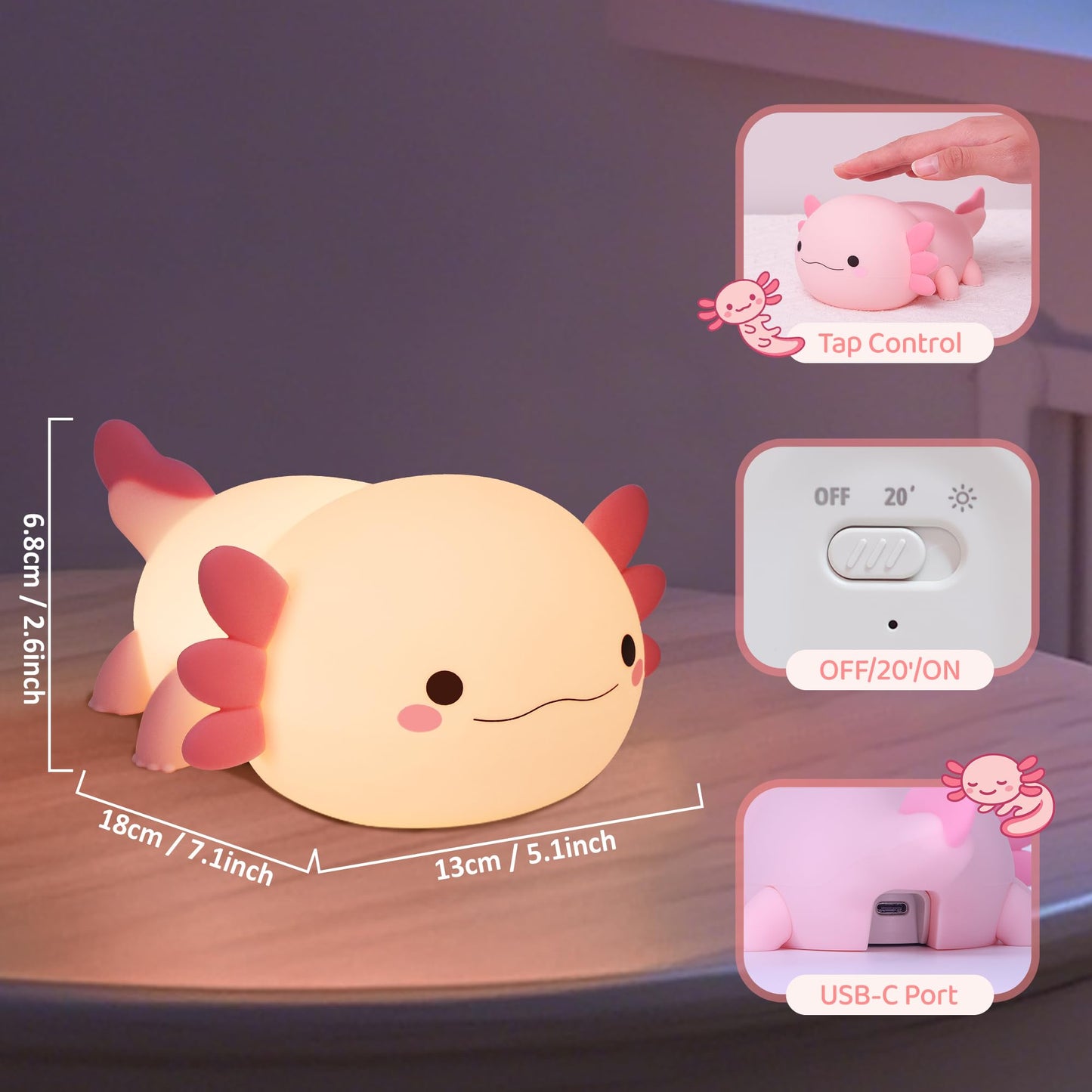 Axolotl Night Light