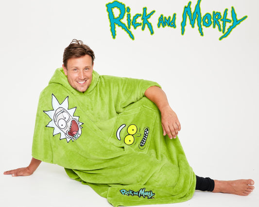 Rick and Morty - blanket with a hood