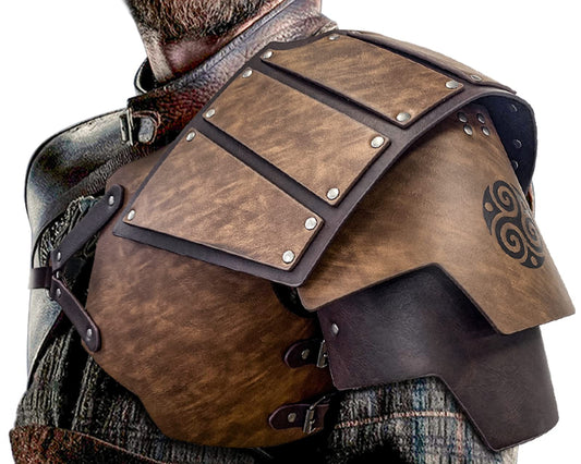Viking Shoulder Armor – Faux Leather LARP/Cosplay